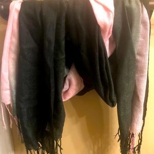Pink/Grey/Black Ombré Scarf